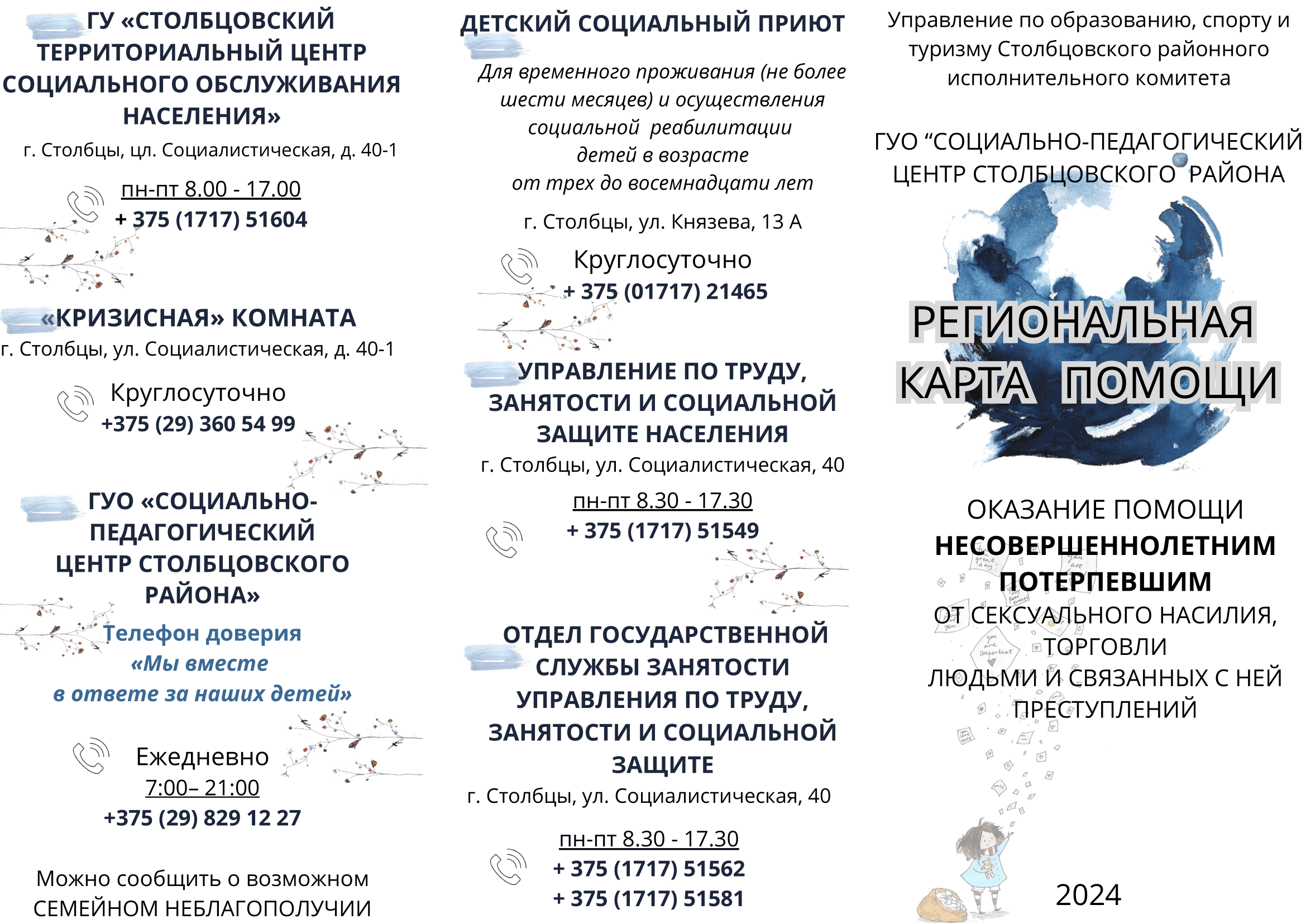 Региональная карта помощи Столбцовский СПЦ-1